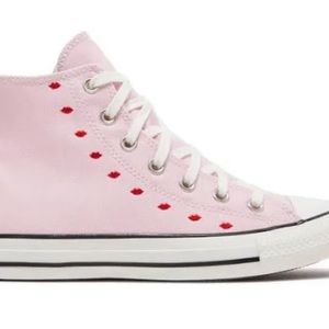 Converse Chuck Taylor All Star High Top Embroidered Lips/Heart Sneaker